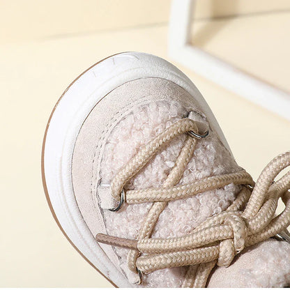 Kids' easy wear winter boots with soft faux fur lining for warmth, non-slip soles