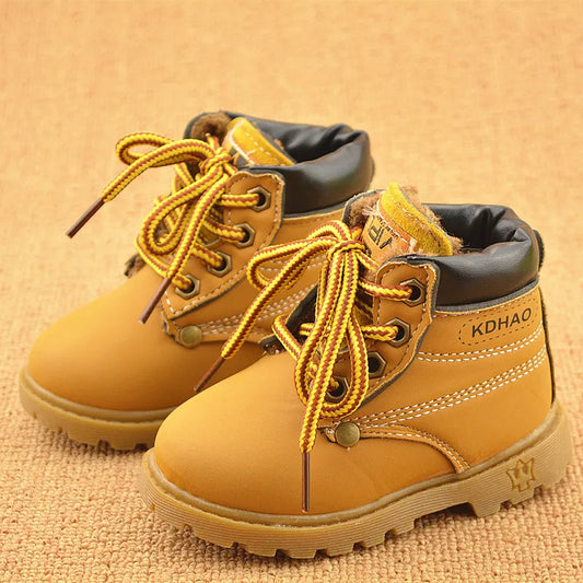 Toddler warm winter snow boots, unisex, plush lined, lace-up, for small children