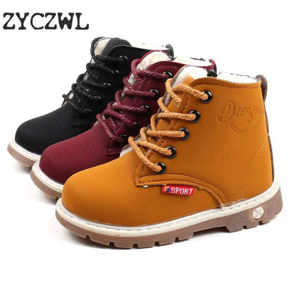 Cozy toddler winter boots, cotton lined, non-slip sole, perfect for snow and cold