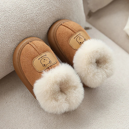 Toddler winter warm plush boots for boys & girls, cozy, non-slip kids footwear