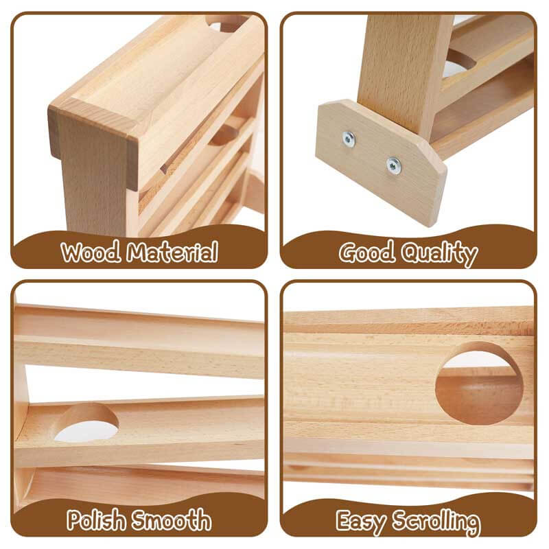 Kids wooden ball drop toy, Montessori-inspired activity for early childhood development