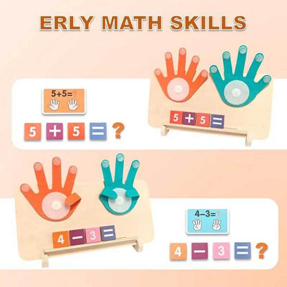 Kids gifts: Wooden counting game with number blocks on a board, ideal for preschool learning and early development of math skills.