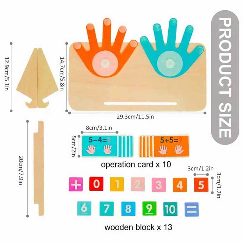 Early development math learning toy: A wooden number board for toddlers, engaging children in counting and number recognition.