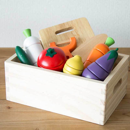 Vibrant wooden fruit toy set for kids, includes apple, banana, kiwi for cutting fun