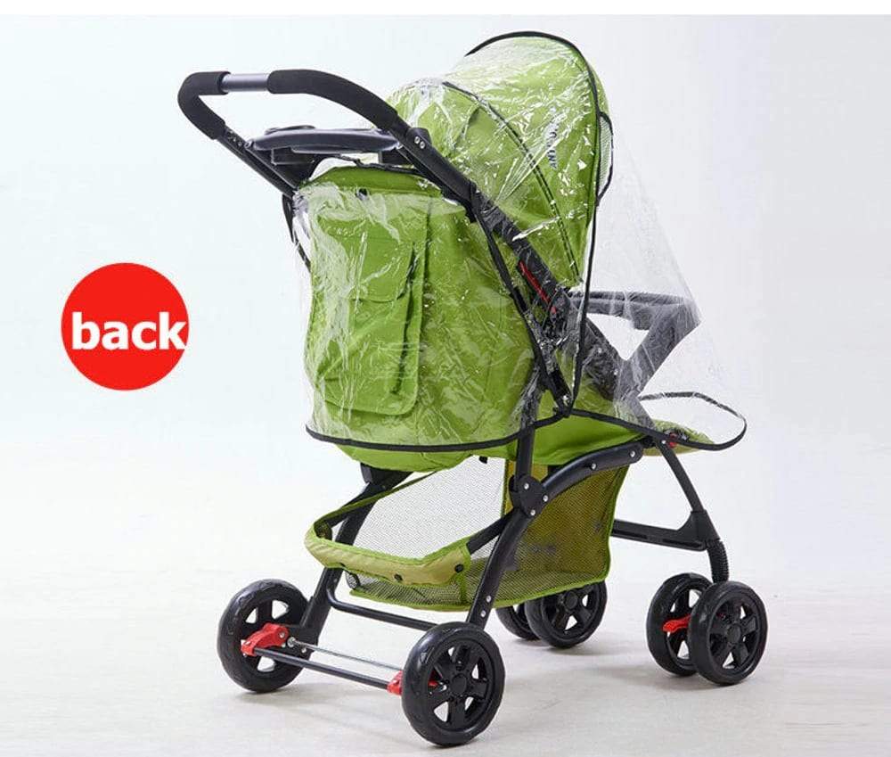 High-quality transparent rain cover for baby stroller, ensuring waterproof and windproof protection.