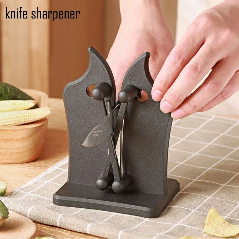 Versatile kitchen knife sharpener, a durable kitchen tool. Features tungsten carbide for precise, professional blade sharpening.