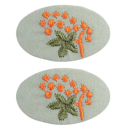 Retro floral hair clips for girls, featuring a cute design and secure clasp