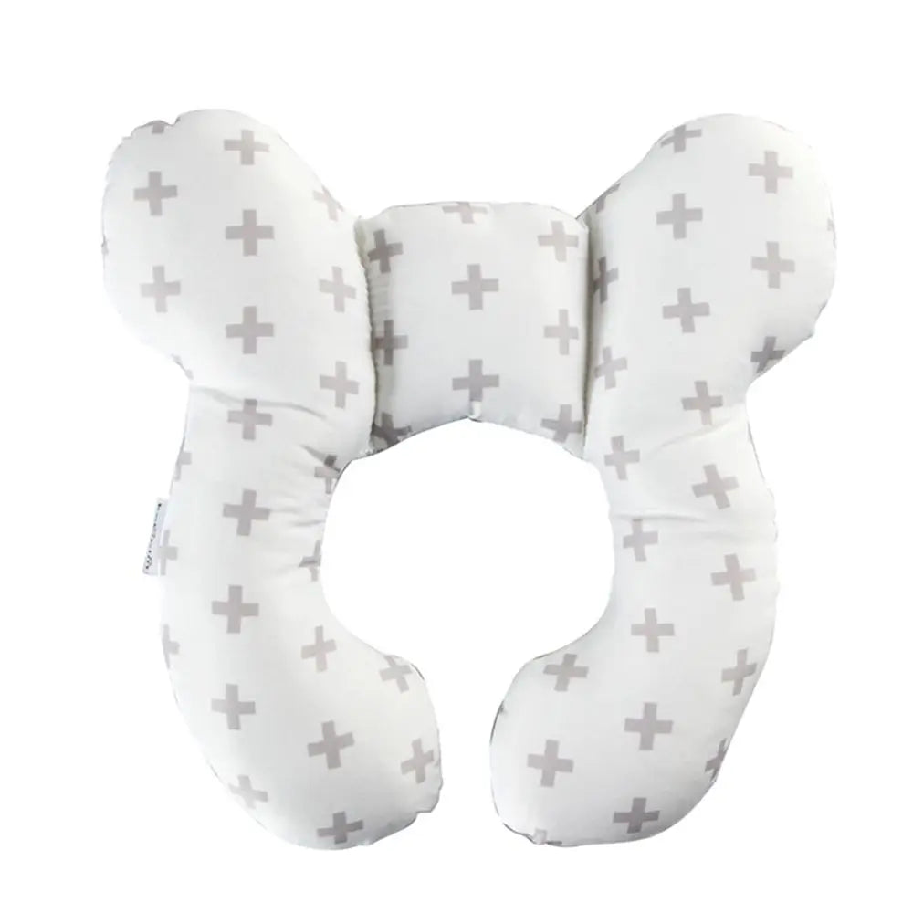 U-shaped baby pillow for head & neck support, highlighting its versatility for various baby accessories like car seats