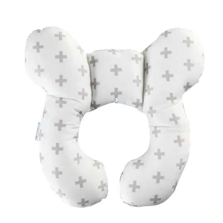 U-shaped baby pillow for head & neck support, highlighting its versatility for various baby accessories like car seats