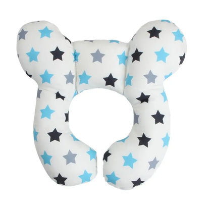 Infant U-shaped travel pillow, offering superior head and neck support, a soft cushion for ultimate baby comfort on the go