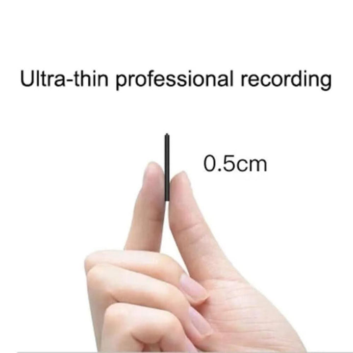 Portable digital voice recorder for lectures, meetings & interviews, featuring long battery life.