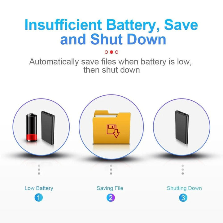 Long battery voice recorder, ultra-compact & voice-activated, great for extended meeting recording.