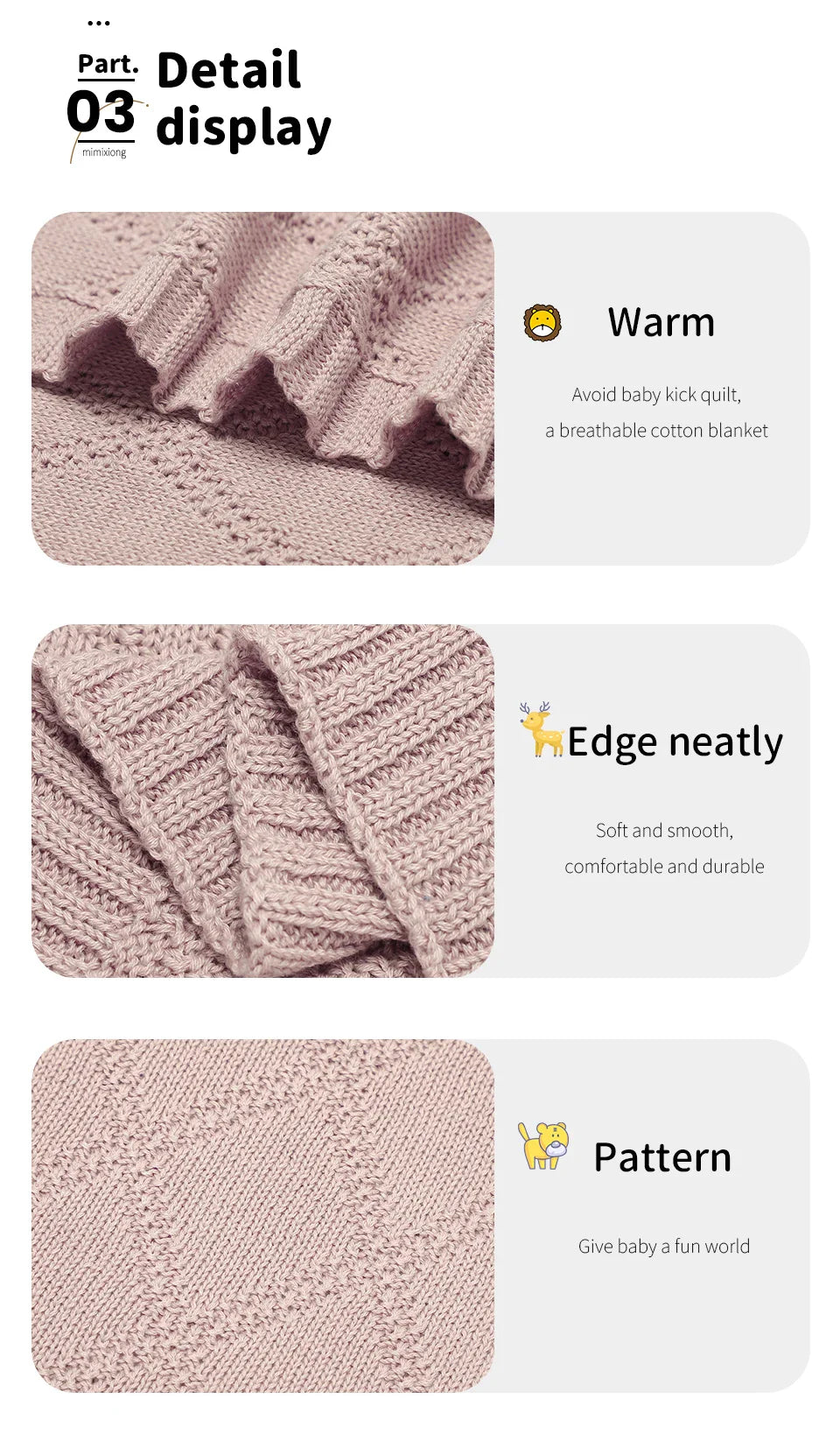 Baby swaddle blanket featuring a cheerful sun and moon design, perfect for a cozy nursery