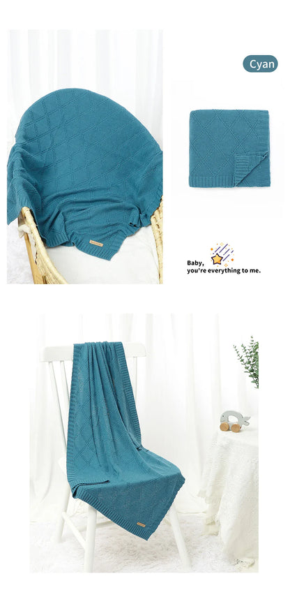 Eco-friendly cotton baby swaddle blanket, sustainable choice for newborn comfort