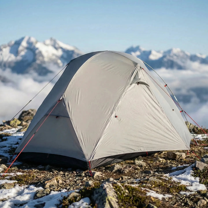 Ultralight 1-person hiking tent. Double-layer design, waterproof, perfect for solo backpacking & camping.