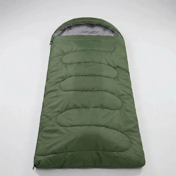 Ultralight 4-season envelope sleeping bag for camping, hiking & travel. Water repellent outdoor gear.
