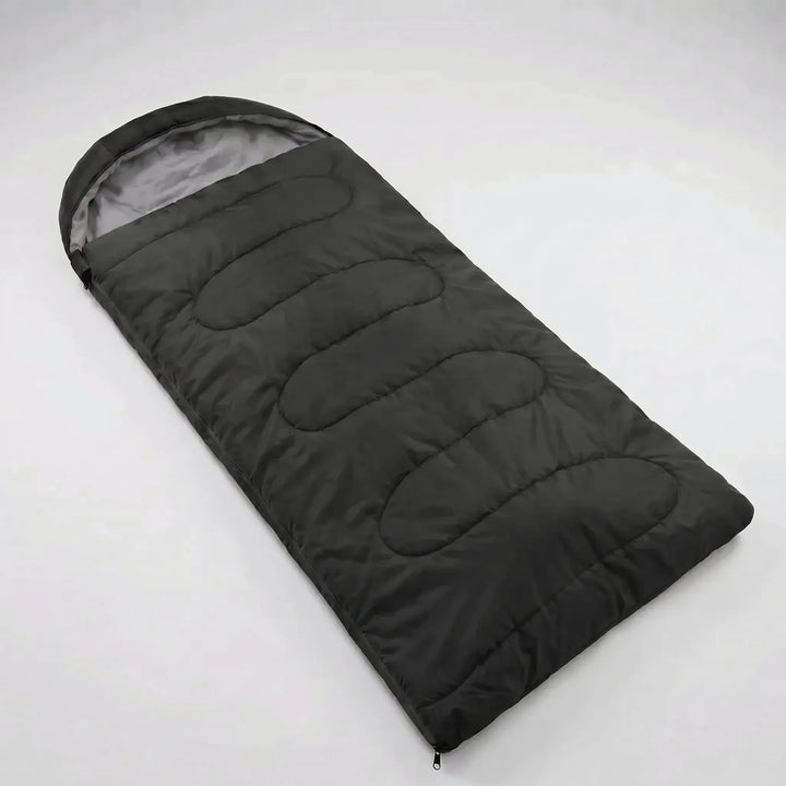 Compact, water-repellent ultralight envelope sleeping bag. Perfect 4-season portable outdoor gear.