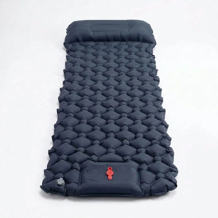 Comfortable ultralight camping sleeping pad. Integrated pillow provides neck support for better sleep outdoors.