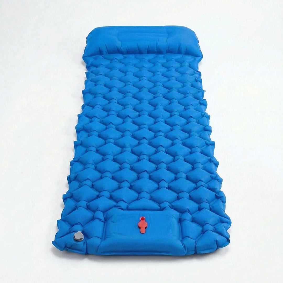 Essential outdoor gear: an ultralight inflatable sleeping pad for hiking, camping, and backpacking comfort.