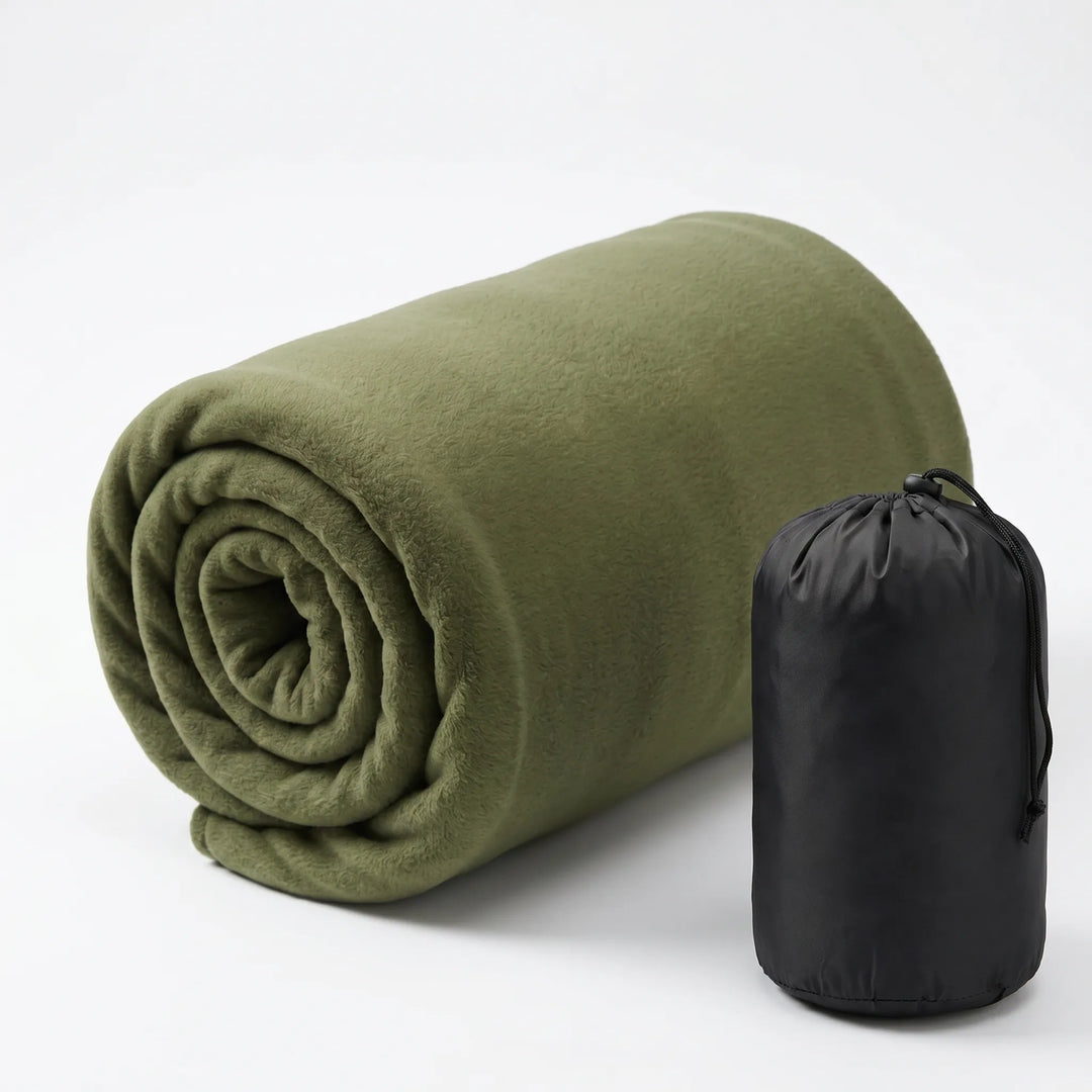 Premium ultralight fleece sleeping bag liner, perfect for adult travelers & campers seeking warmth & hygiene.