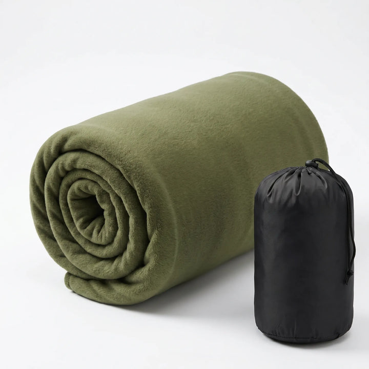 Premium ultralight fleece sleeping bag liner, perfect for adult travelers & campers seeking warmth & hygiene.