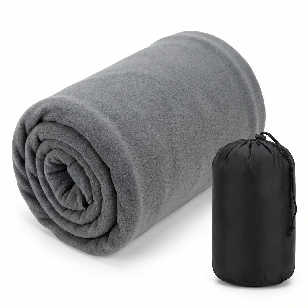 Hygienic ultralight fleece sleeping bag liner for adult travelers, ideal for hostels and extra warmth.