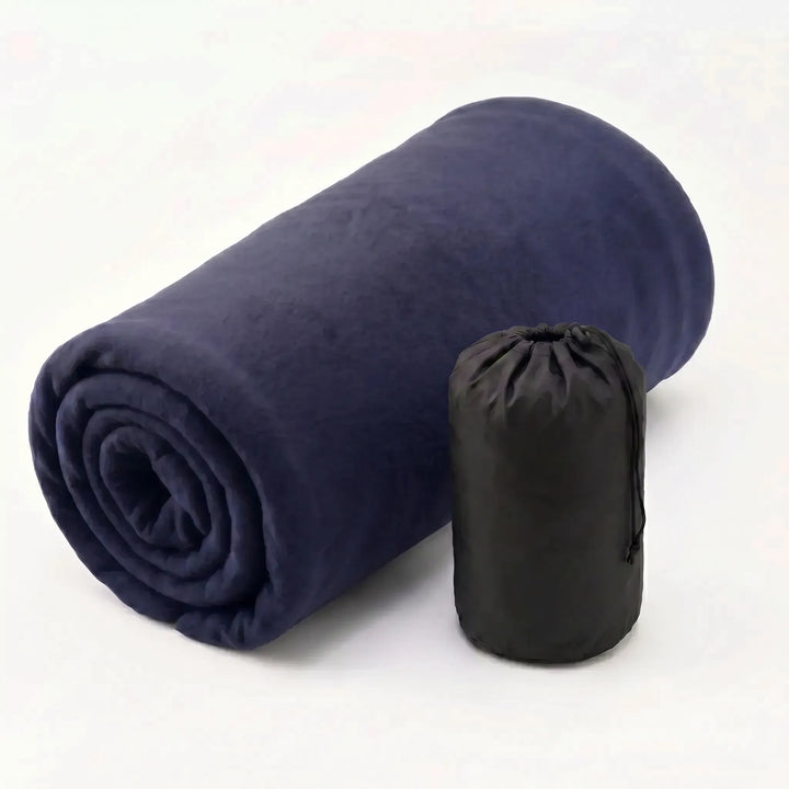 Lightweight fleece sleeping bag liner for adults, a versatile travel accessory for hostels & camping.