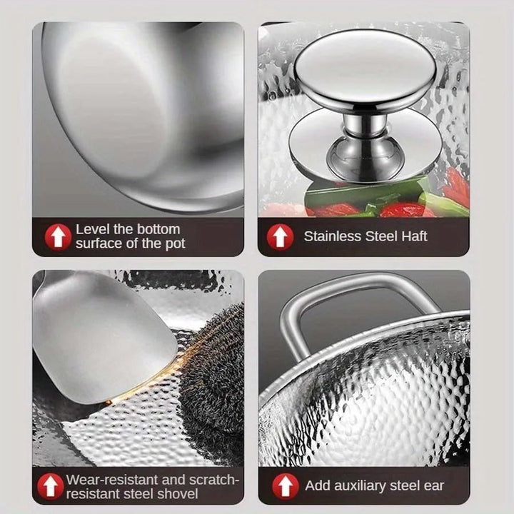 Healthy cooking with a titanium round bottom wok. Induction-ready kitchen essential for delicious stir-fries.