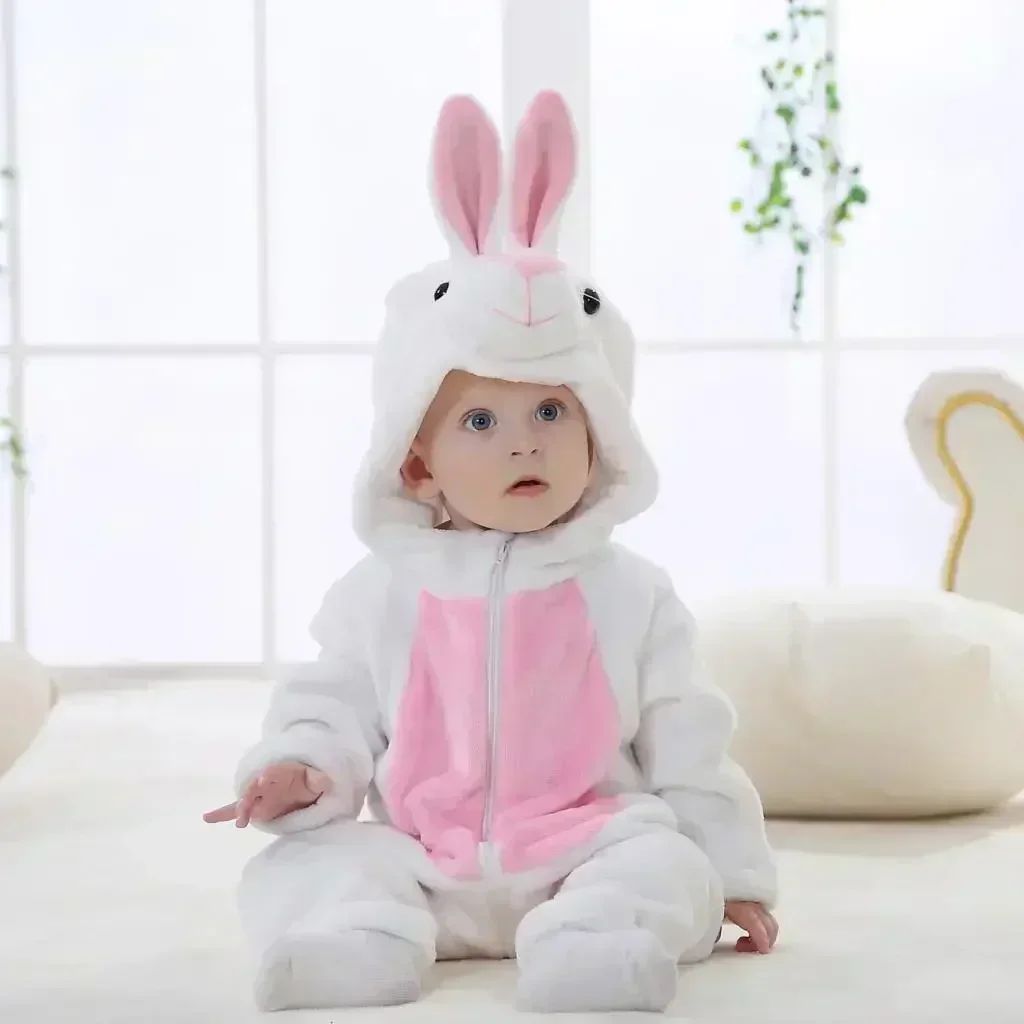 Owl kids animal onesie sleepsuit, cute flannel jumpsuit for baby comfort