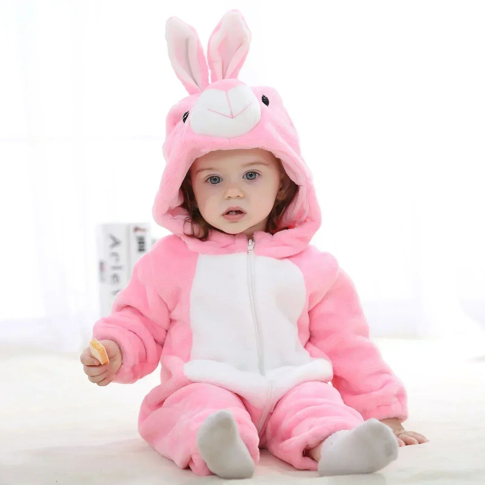 Bear kids animal onesie sleepsuit, soft flannel jumpsuit for toddler warmth