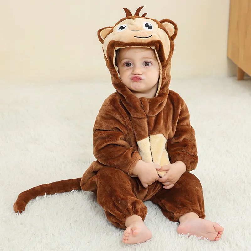 Cat kids animal onesie pajama, cute flannel sleepwear for baby & child