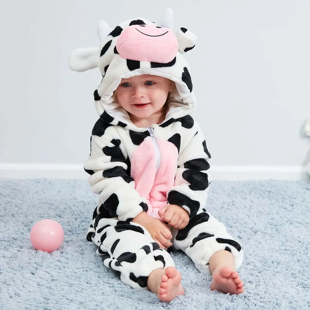 Tiger kids animal onesie pajama, warm flannel sleepwear, unisex cozy outfit