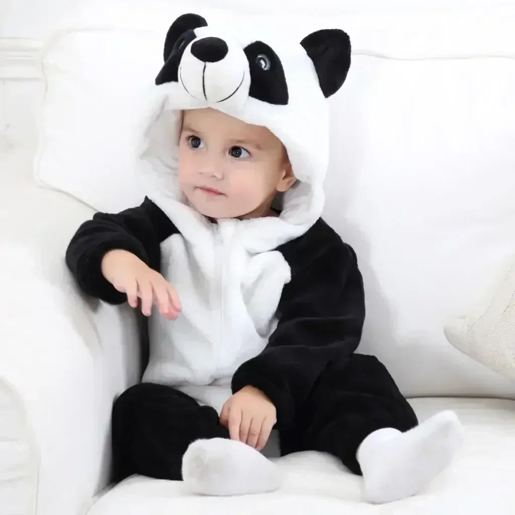 Elephant kids animal onesie sleepsuit, cute flannel jumpsuit for toddlers