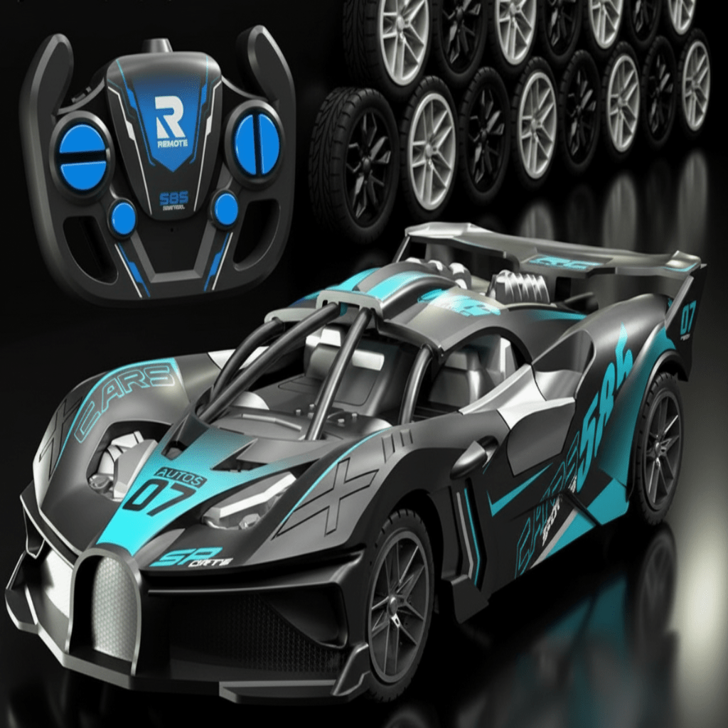 Speedy unisex 1:18 scale RC drift car. Durable remote control electric racing toy for kids' hobby.
