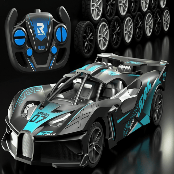 Speedy unisex 1:18 scale RC drift car. Durable remote control electric racing toy for kids' hobby.