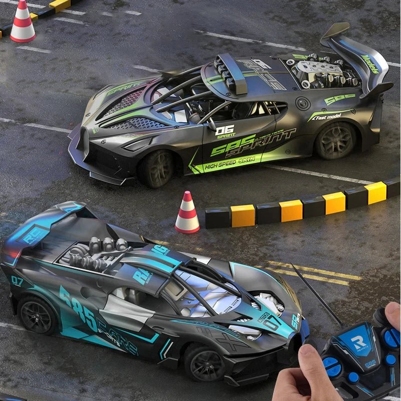 Kids' unisex 1:18 scale RC drift car. Durable remote control electric toy for fun racing adventures.