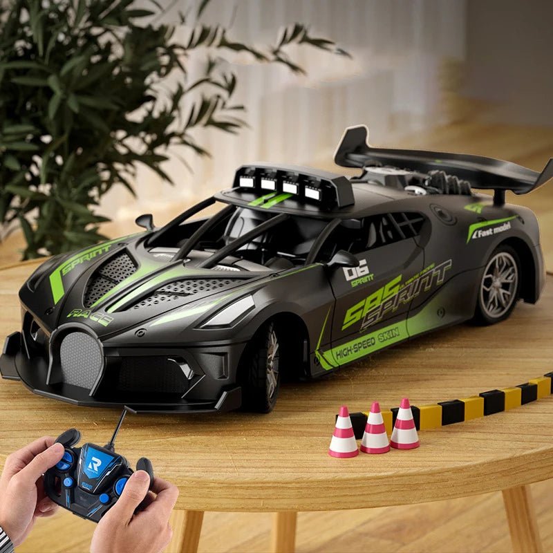 High-performance 1:18 scale RC drift car for kids. Durable remote control racing toy for drifting.