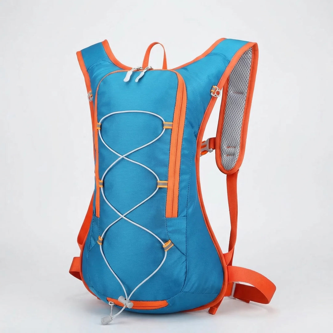 Outdoor sports hydration backpack, 12L capacity, ideal for running, hiking, and cycling adventures.
