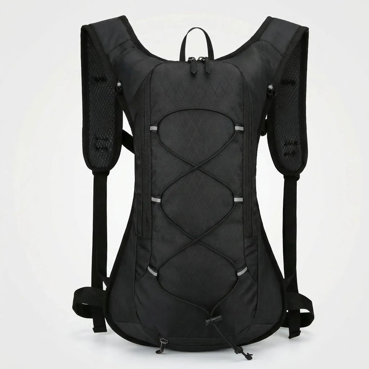 Unisex 12L lightweight sports backpack, hydration compatible, designed for runners, cyclists, hikers.