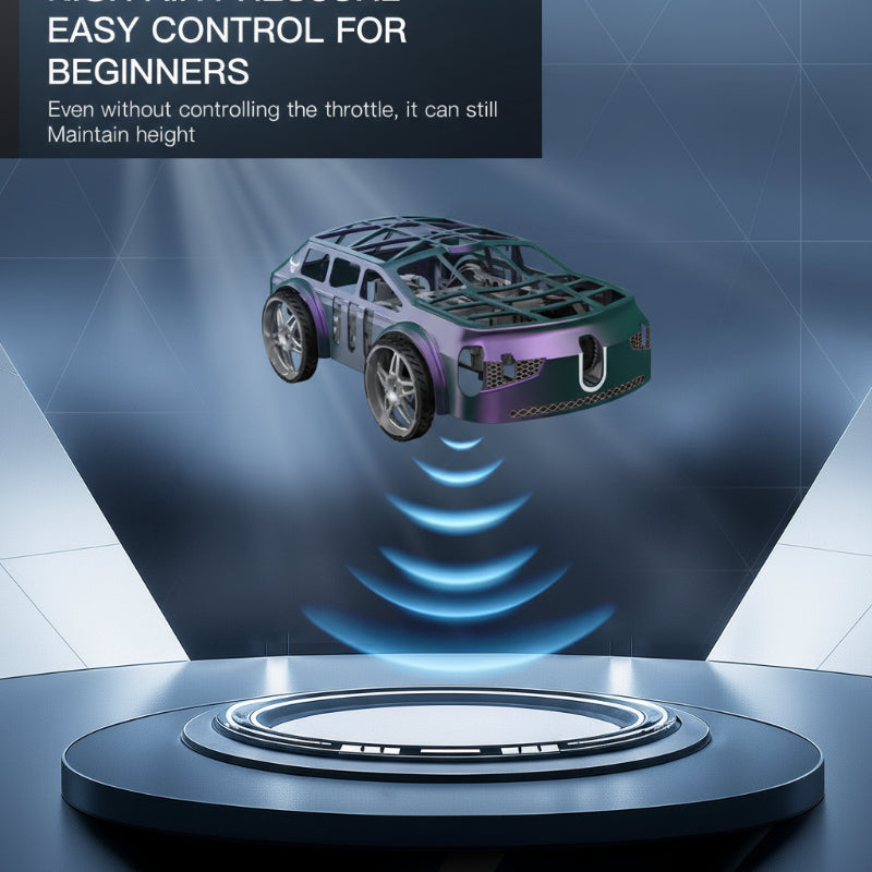 2-in-1 flying car and drone with remote control, featuring stunning LED light effects.