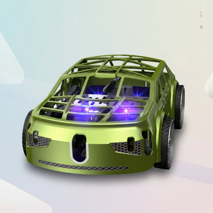 Gift-ready flying car drone with LED lights, a thrilling remote control outdoor toy.