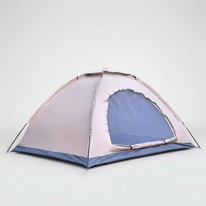 Unisex outdoor 2-person portable tent packed in its carry bag, ready for backpacking adventures and easy setup.