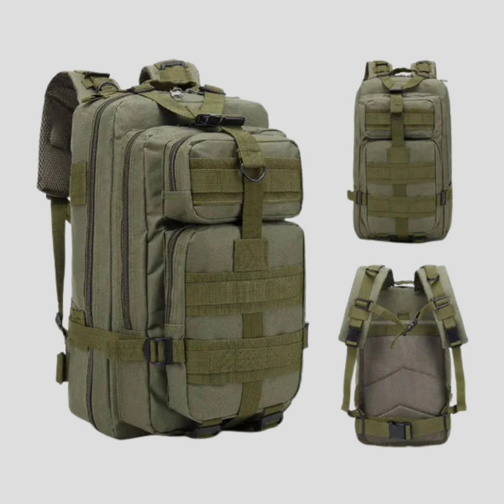 20L Molle tactical emergency pack. Unisex outdoor gear for hiking, camping & survival. Military-style adventure rucksack.
