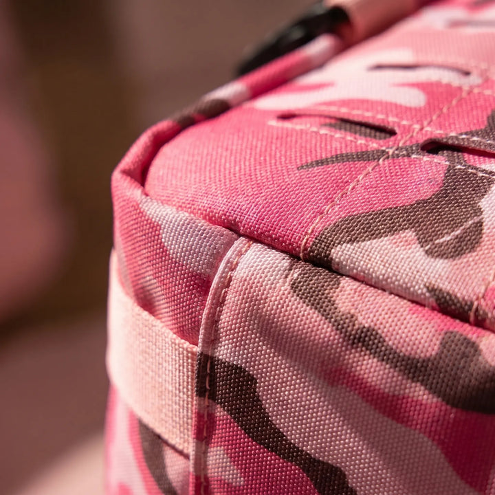 25L hiking backpack, tactical MOLLE design with laser-cut webbing. Essential camping gear for outdoor enthusiasts.