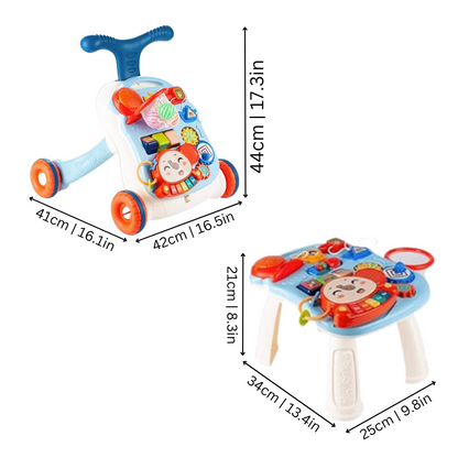 Unisex 3-in-1 Baby Walker & Activity Center