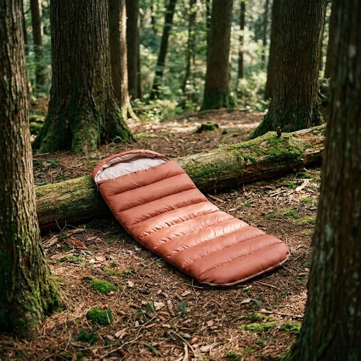 Unisex 3-season camping sleeping bag for comfortable outdoor nights. Lightweight gear for hiking & adventure travel.