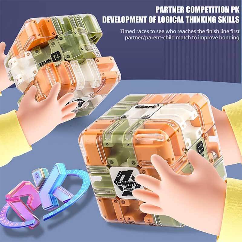 Handheld 3D labyrinth puzzle ball, engaging brain teaser for logic development