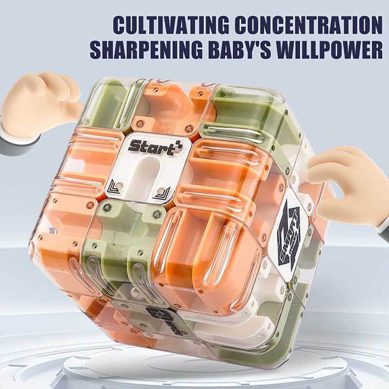 Unisex activity toy: 3D maze cube puzzle, ideal for gifts and cognitive play