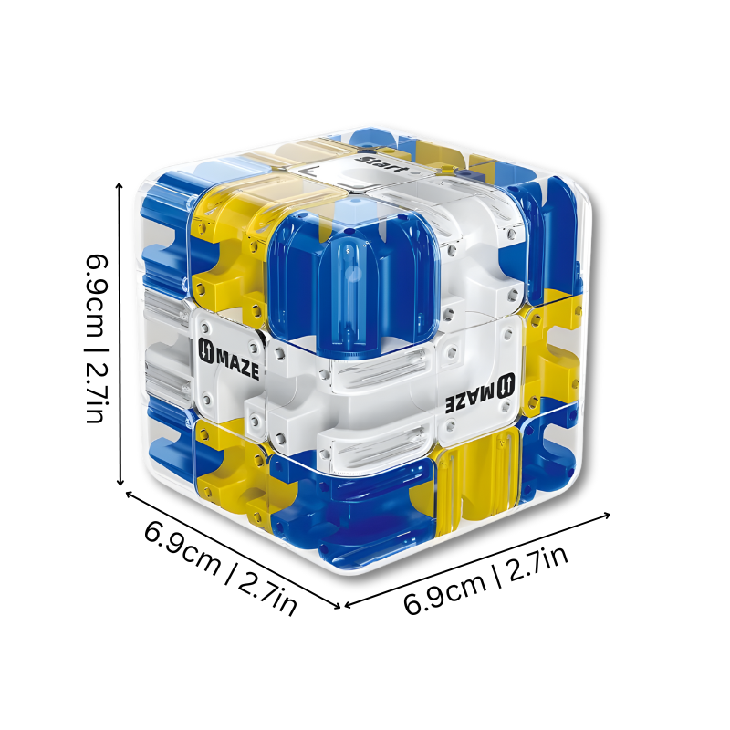 Colorful 3D Maze Puzzle Sphere. An educational stress relief fidget toy, great for kids' problem-solving skills
