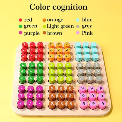 Sudoku educational game box for kids, highlighting its benefits for brain training and learning.